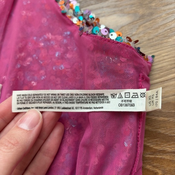 Free People Big Night Multi-Colored Sequin Crop Top - Picture 14 of 14